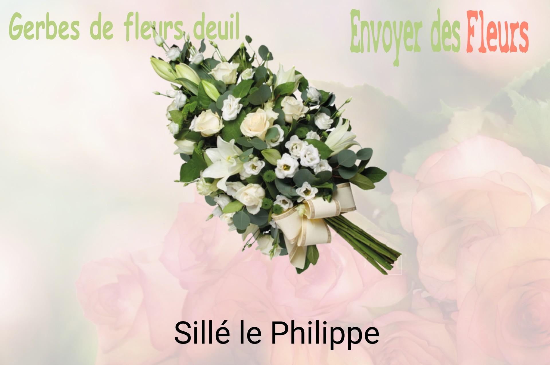Gerbe de fleurs de deuil livrée à Sillé-le-Philippe